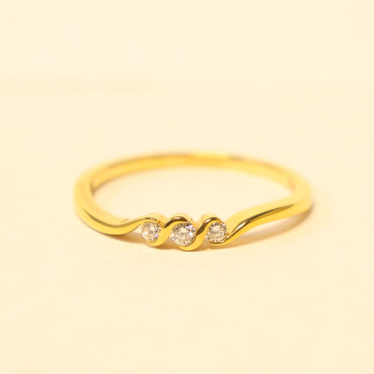 18KT geel gouden ring met briljant 057443A