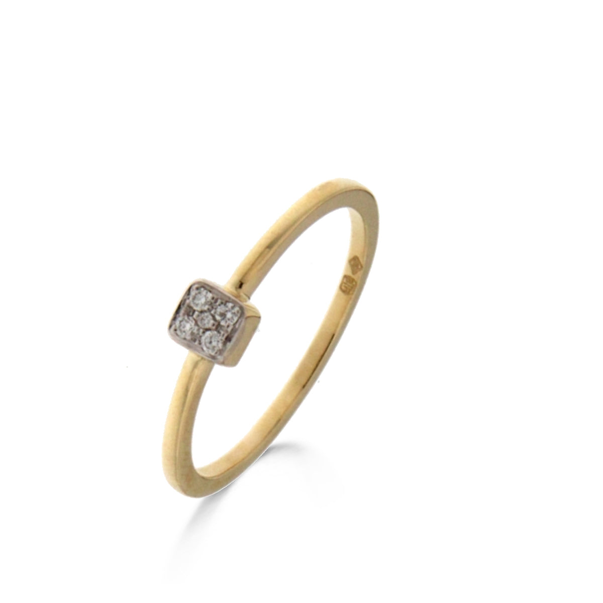18KT geel gouden ring met briljant 062273A
