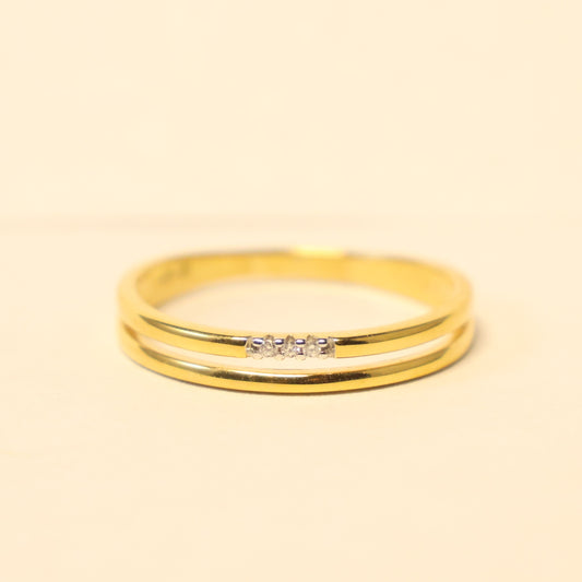 18KT geel gouden ring met briljant 067912A