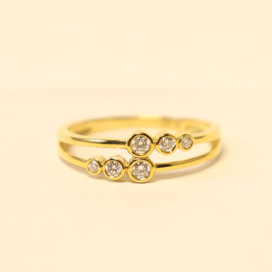 18KT geel gouden ring met briljant 067964A