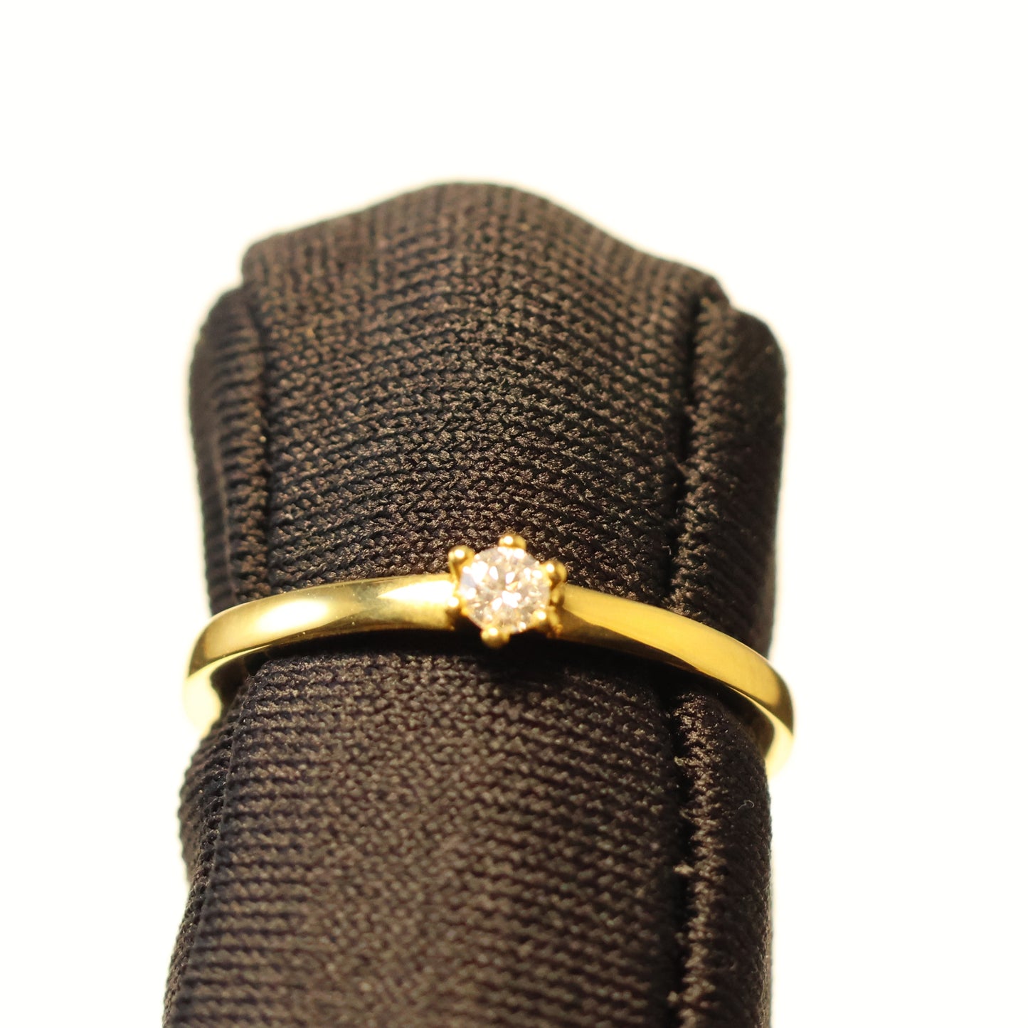 18KT geel gouden ring met briljant 91EJ29A