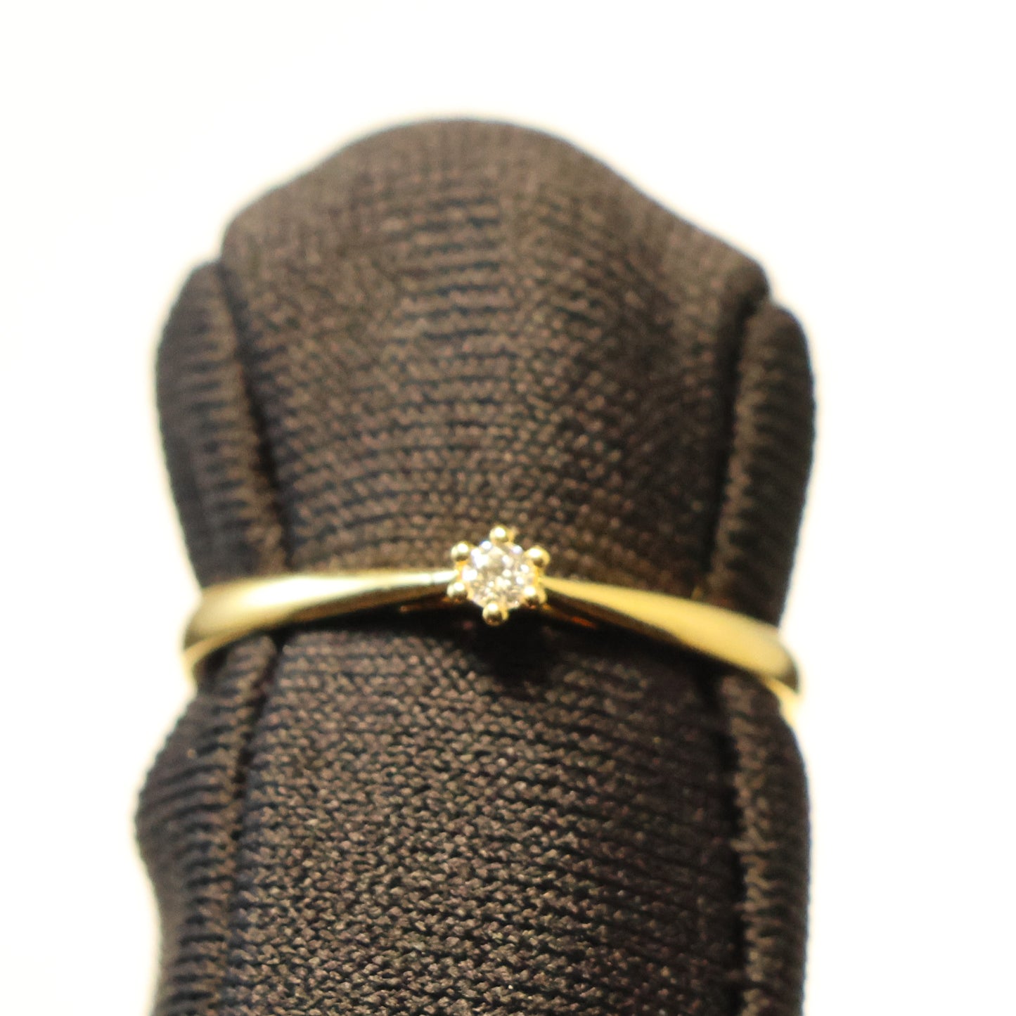 18KT geel gouden ring met briljant 91LR21/A