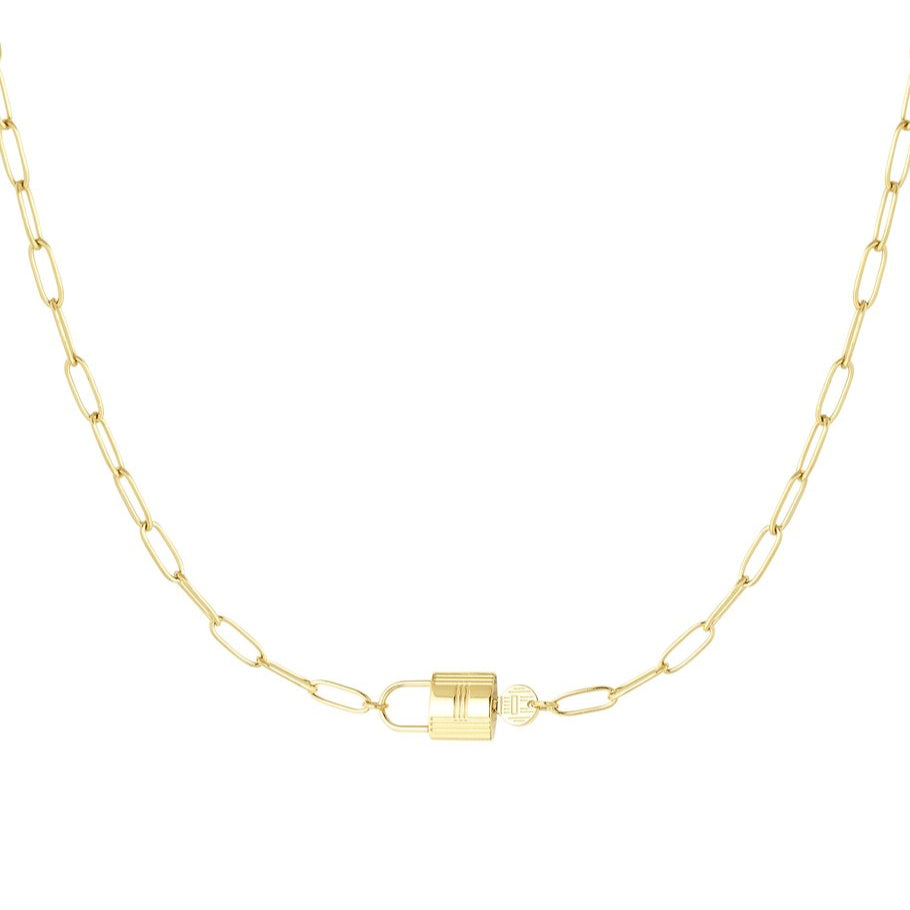 Roestvrij Stalen statement Halsketting hangslotje