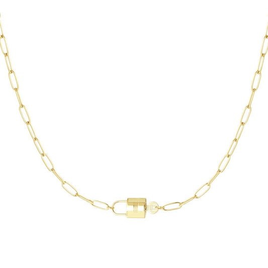 Roestvrij Stalen statement Halsketting hangslotje