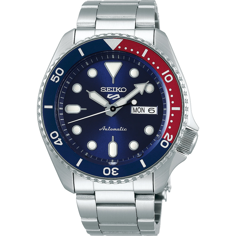 Montre Seiko 5 Sports SRPD53K1 automatique cadran bleu Pepsi