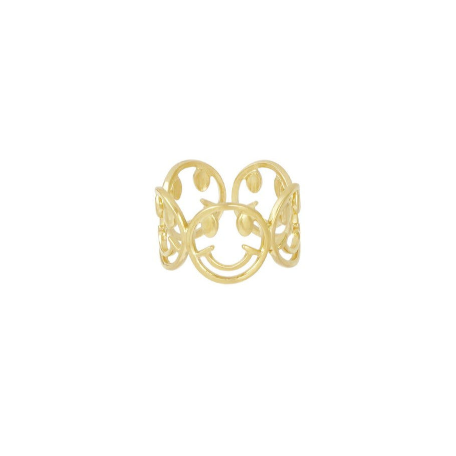Roestvrij Stalen gele Ring smileys
