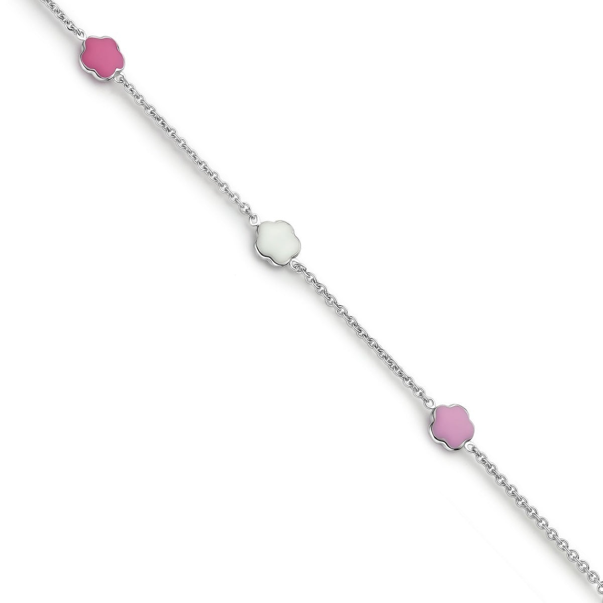 Naiomy Princess armband zilver met bloempjes PH022