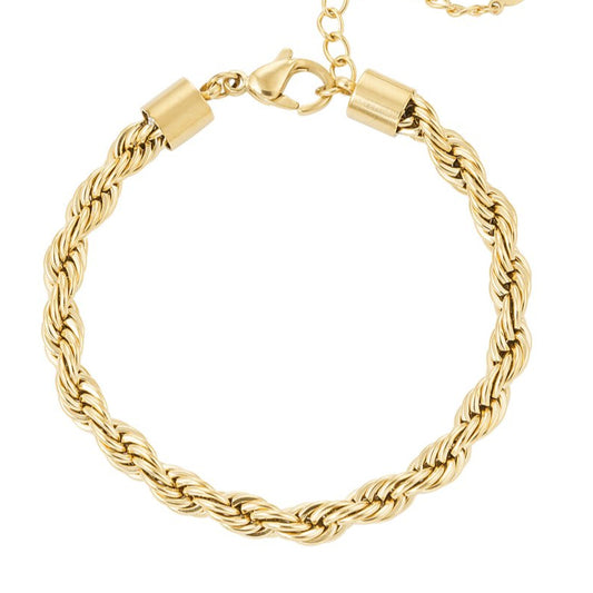 Roestvrij Stalen gele fantasie Armband touw schakel