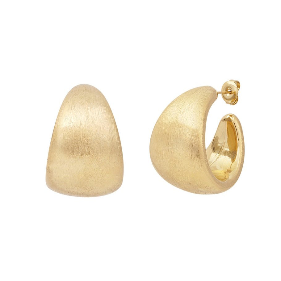 Roestvrij Stalen statement gele Oorbellen brede hoops