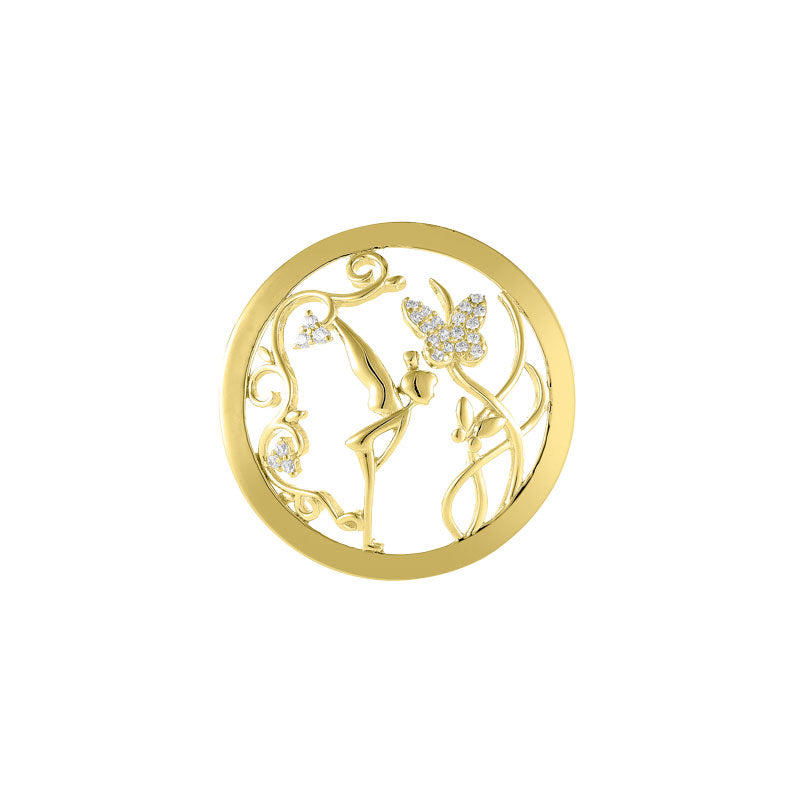 My imenso Mezza 18 carat gold plated silver insignia fantasy 24-2422/1