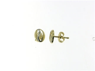 18KT geel en wit gouden oorbellen 058275