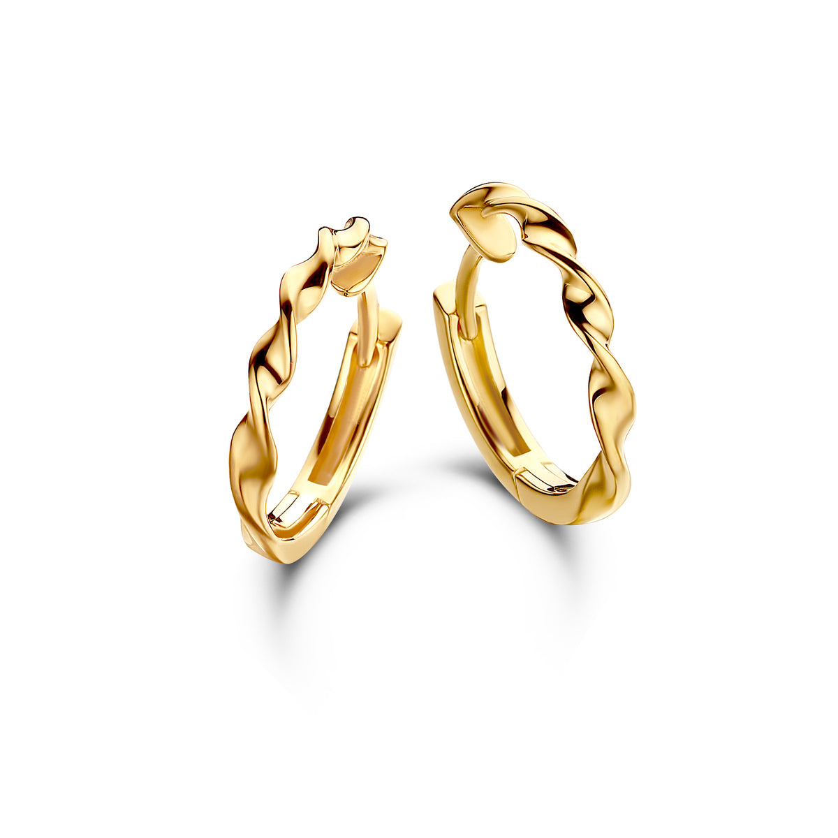 18KT gouden scharnier creolen 061207