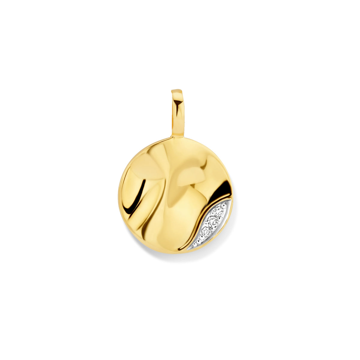 18KT geel gouden hanger met briljant 064031A