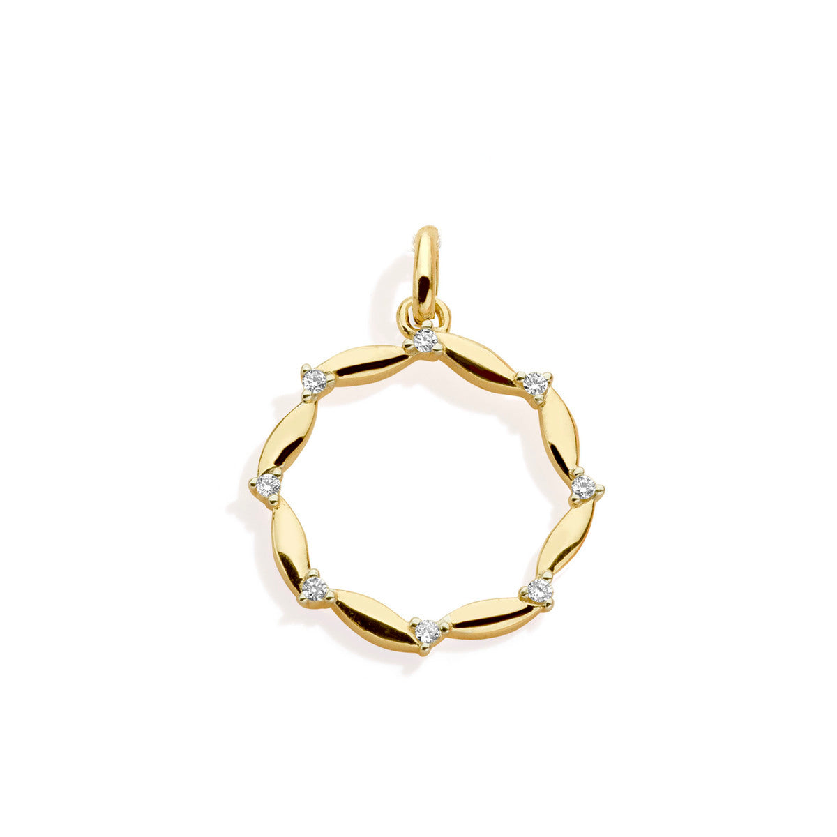 18KT geel gouden hanger met briljant 060074A