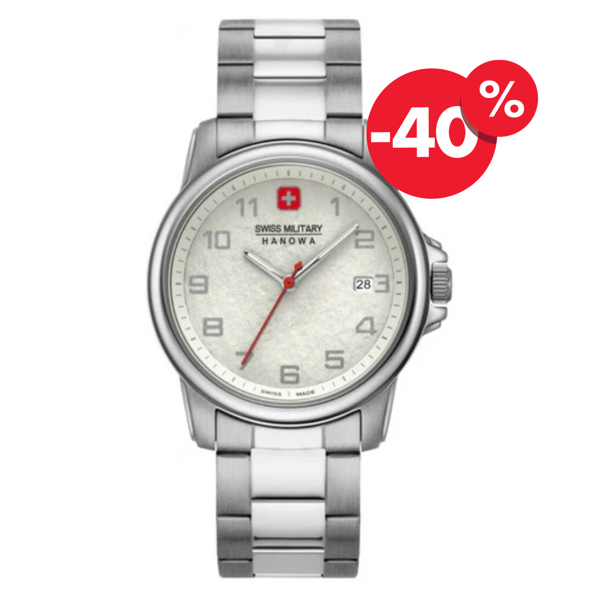 Swiss Military Hanowa horloge heren 06-5231.7.04.001.10 white dial sale