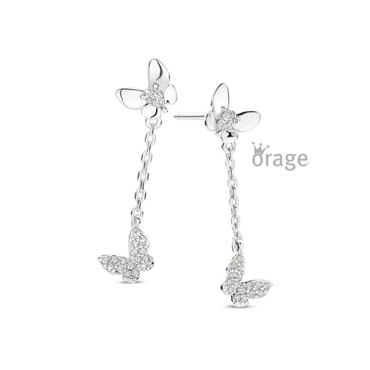 Orage kids oorbellen vlinder oorslingers O/6574/A