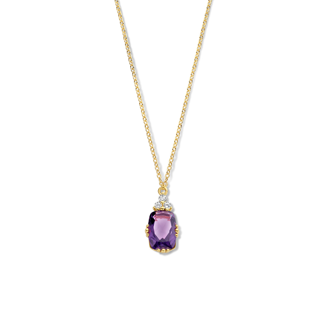 Naiomy silver vergulde zilveren ketting met hanger N2S56