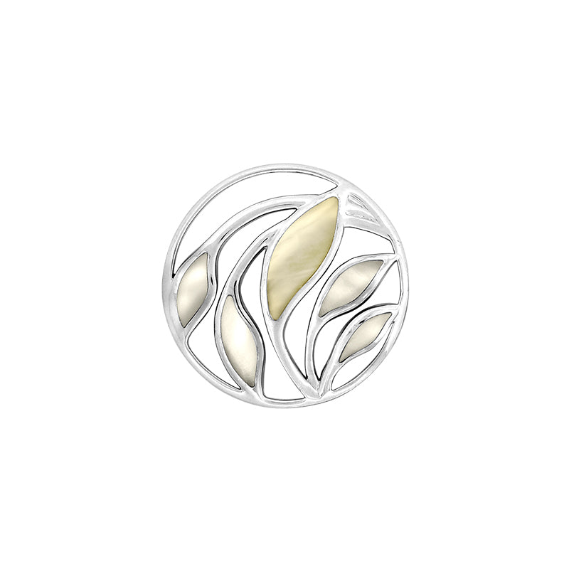My imenso Mezza, insigne en argent, mosaïque de coquillages 24-2156