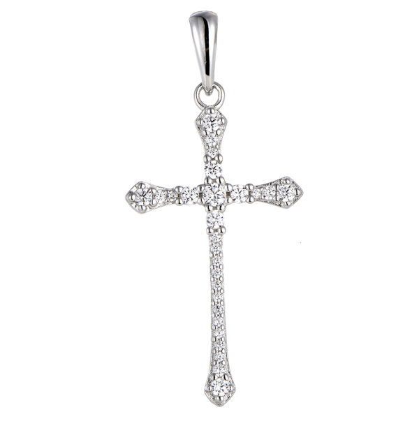 My imenso ODM zilveren Christelijk kruis hanger 70183101