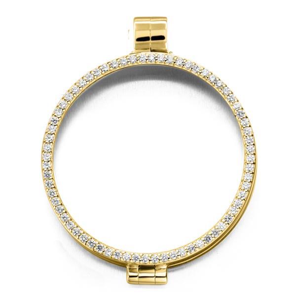 Mon médaillon en argent plaqué or 18 carats Imenso grande 33-0071