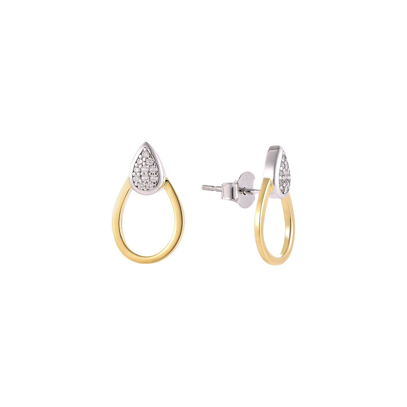 My imenso ODM vergulde zilveren druppel oorbellen 70-5161-4-1+2