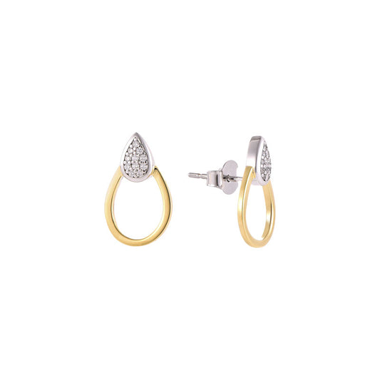 My imenso ODM bicolor zilveren oorstekers 70712002