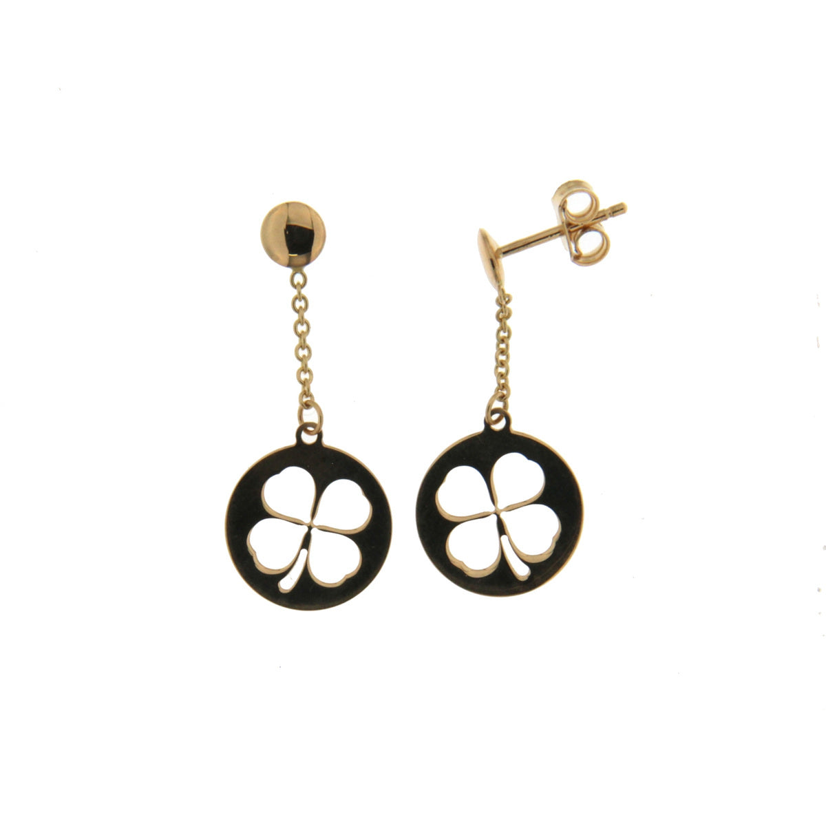 18KT gouden hangoorbellen 067091