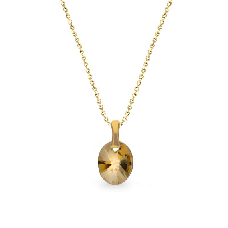 Collier en Argent plaqué or 18 carats Spark avec pendentif en cristal Swarovski NZG602812GS