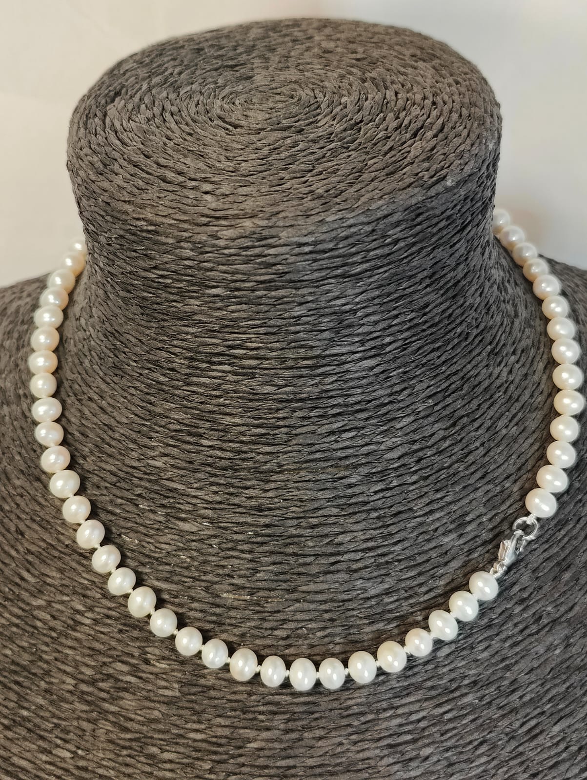 Parelhalssnoer met zilveren slot 00476545/1