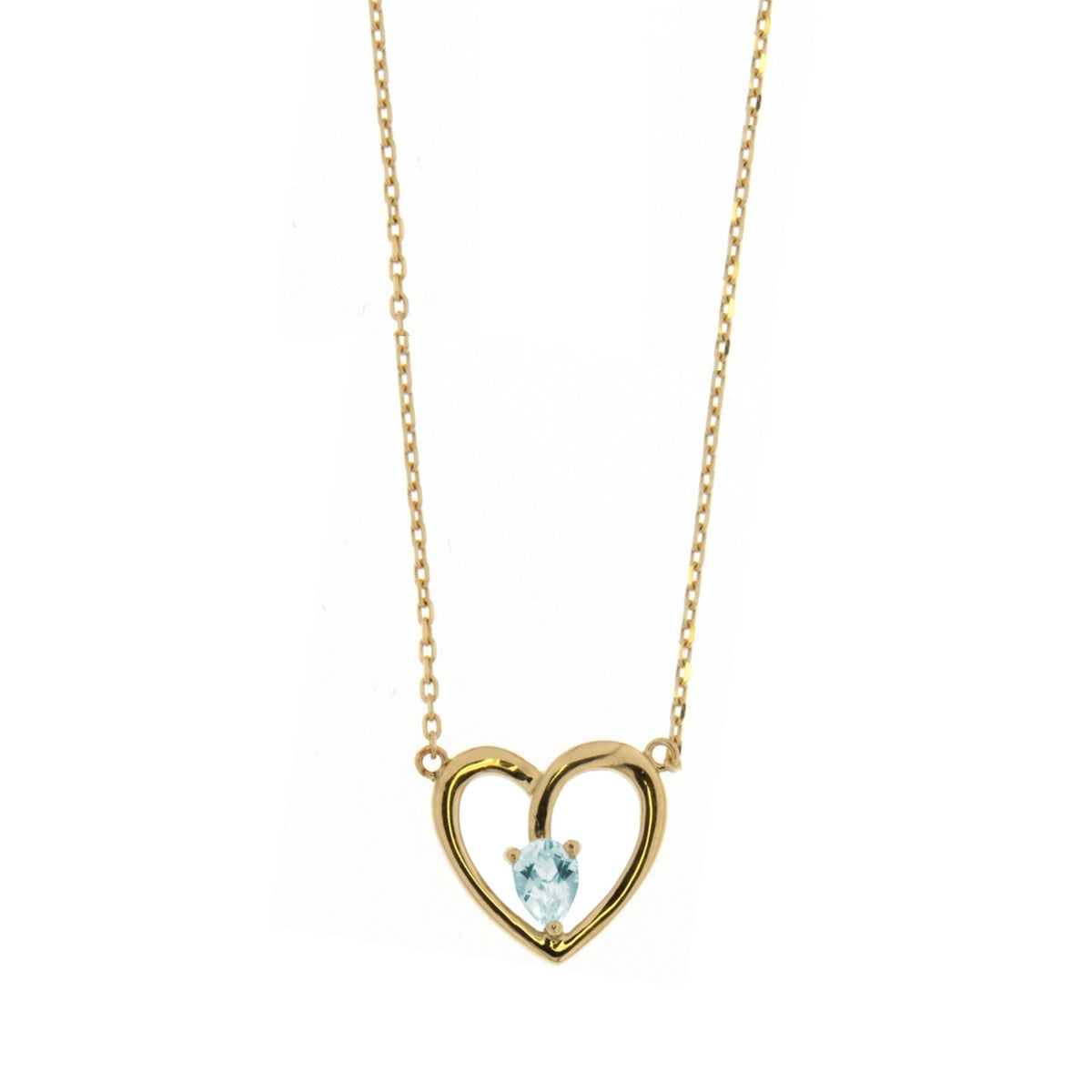 18KT geel gouden ketting met tussenstuk met topaas 065763/T