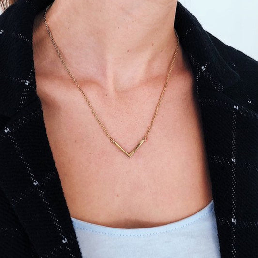 Boccia Titanium Halsketting met v-vormig tussenstuk 08015-02