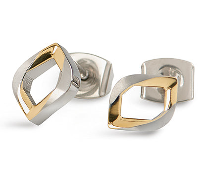 Boccia titanium oorbellen 6/05012-02 bicolor open golf