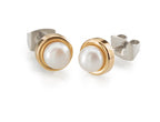 Boccia Titanium oorbellen met parel 0594-02