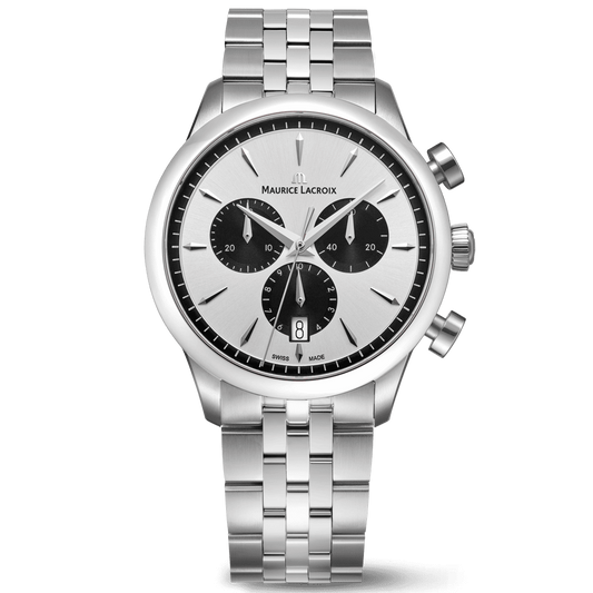 Maurice Lacroix 1975 Quartz Chronograph 40mm 751038-SS002-130-1 panda wijzerplaat
