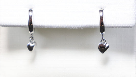 Zilveren Kids hartjes Creolen 754341