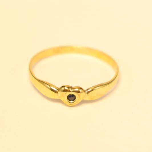 9 karaat Kids blauw hartje ring