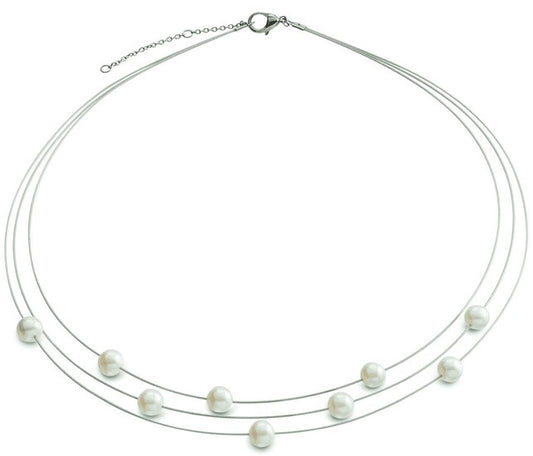 Boccia Titanium Collier met Parel 08041-01