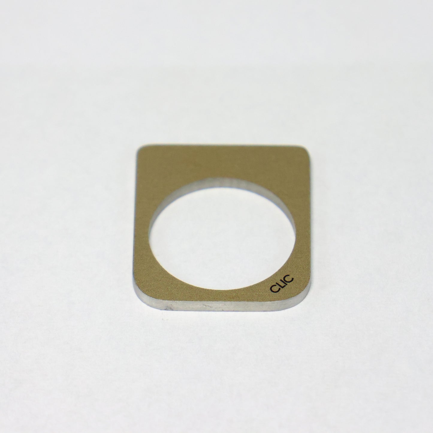 CLIC Aluminium ring gold maat: 60