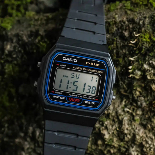 Casio Basic F-91W-1YEG unisex horloge