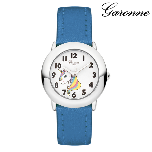 Garonne kinderhorloge unicorn donker blauw KV22Q457