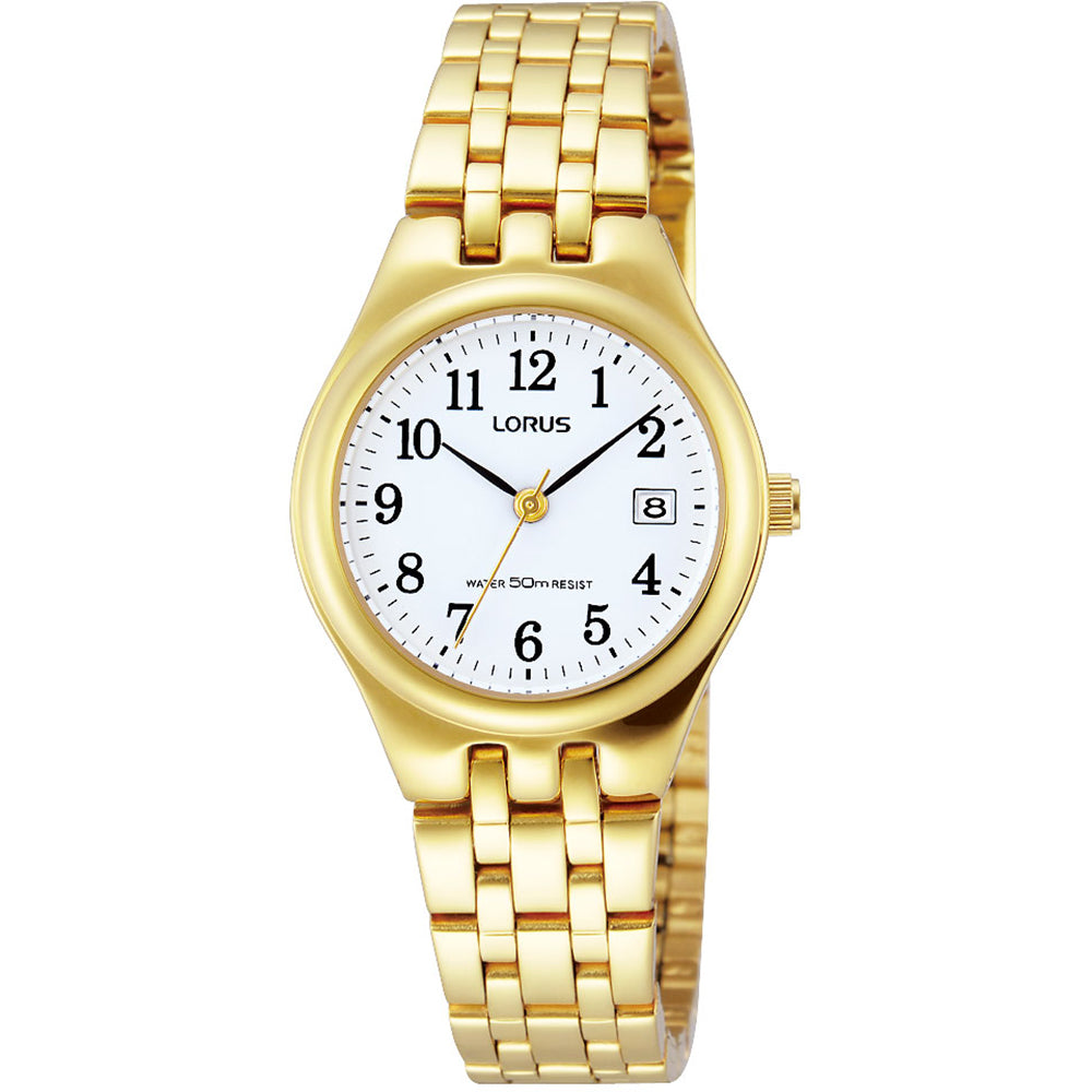 Lorus RH786AX9 horloge dames goud Arabische cijfers