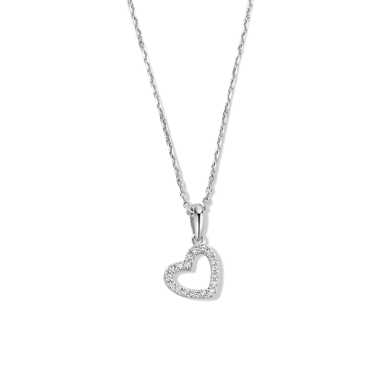 Naiomy Moments zilveren hartjes Ketting N2X62