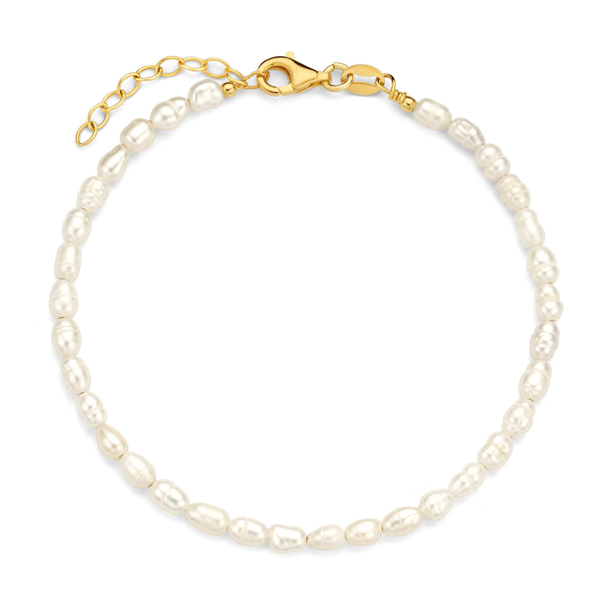 Naiomy Silver vergulde Armband met Zoetwater Parels N3X63