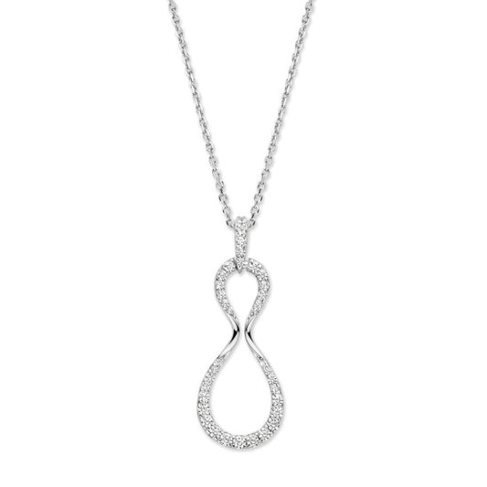 Naiomy zilveren ketting met infinity hanger N5B58