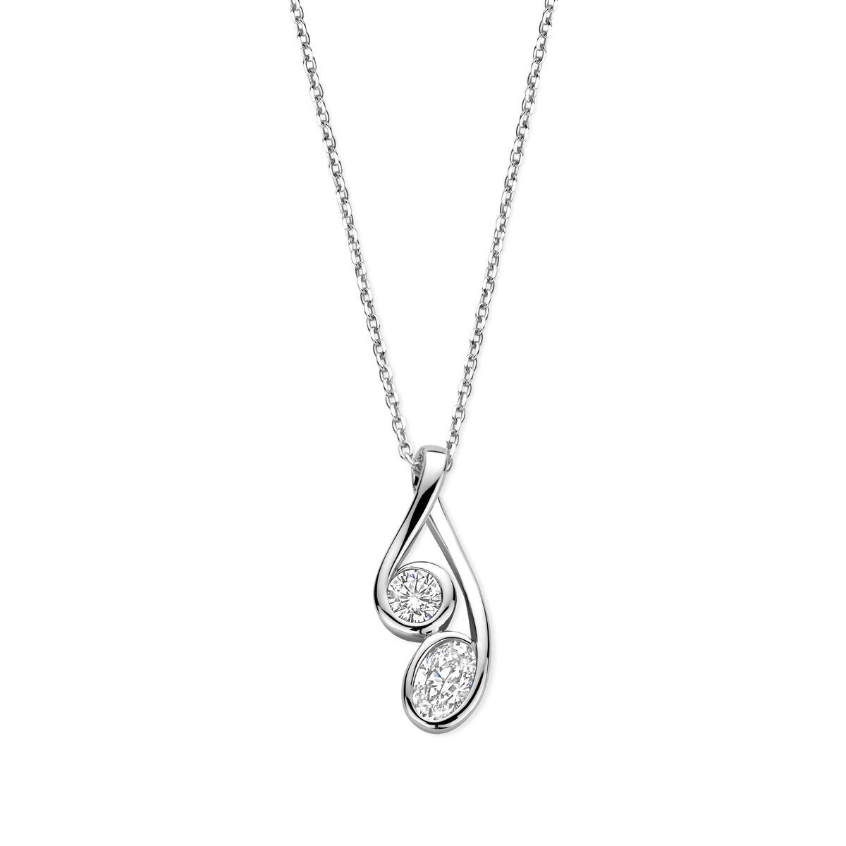Naiomy zilveren ketting met hanger N5D68