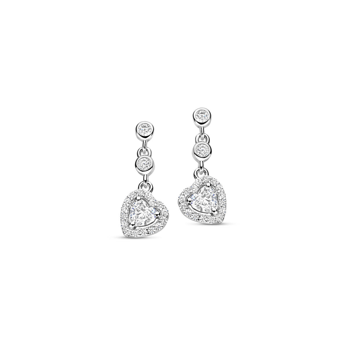 Naiomy Silver zilveren hartjes Oorbellen N5E67