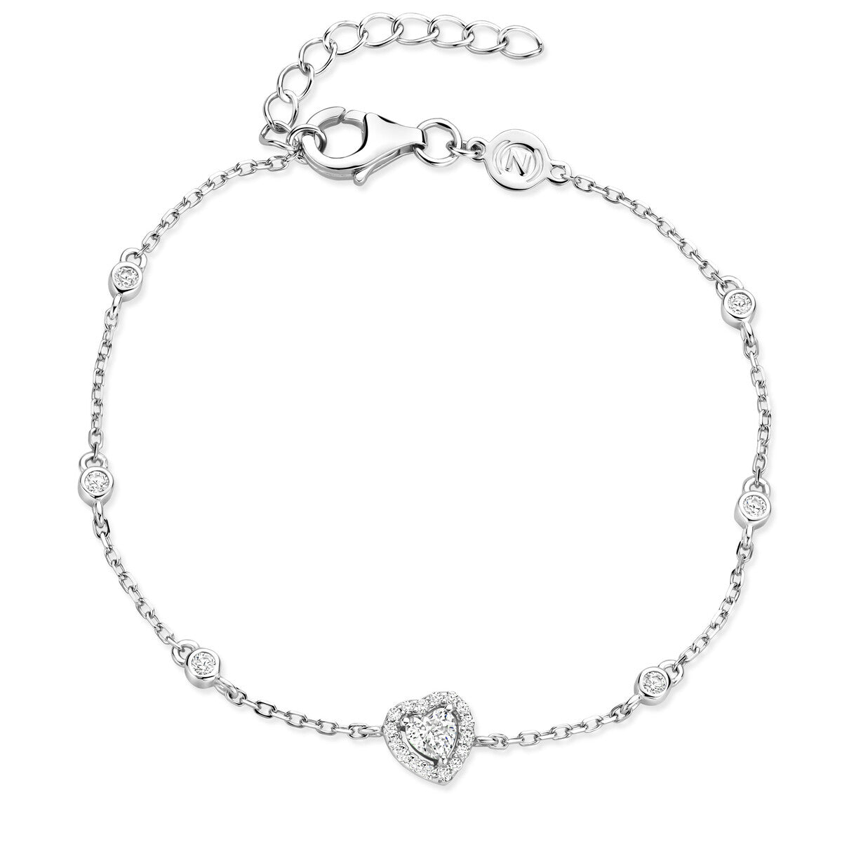 Naiomy Silver zilveren hartjes Armband N5E68