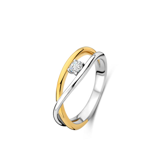 Naiomy Silver zilveren bicolor ring N5Q62