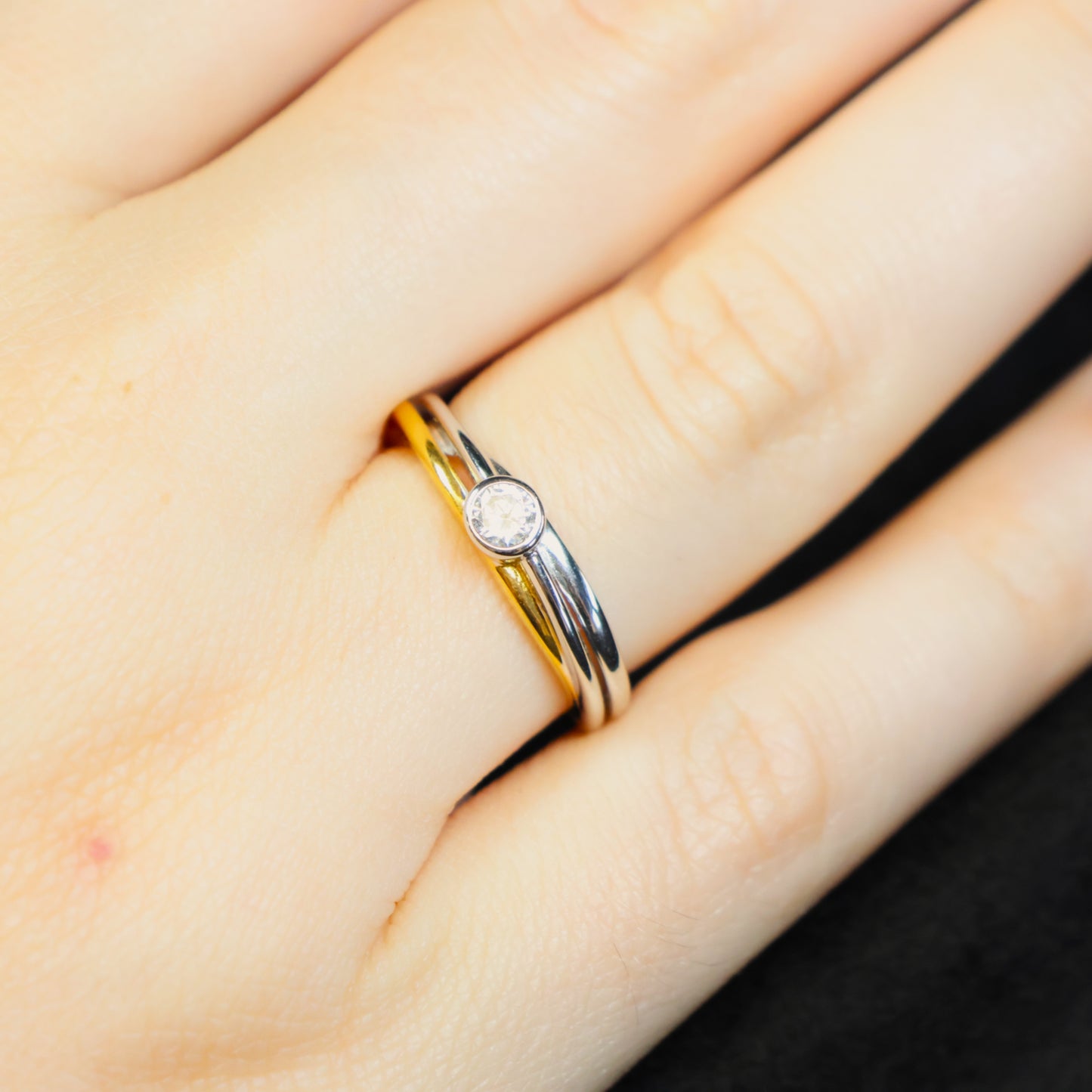 Naiomy Silver zilveren Bicolor ring N2Y57