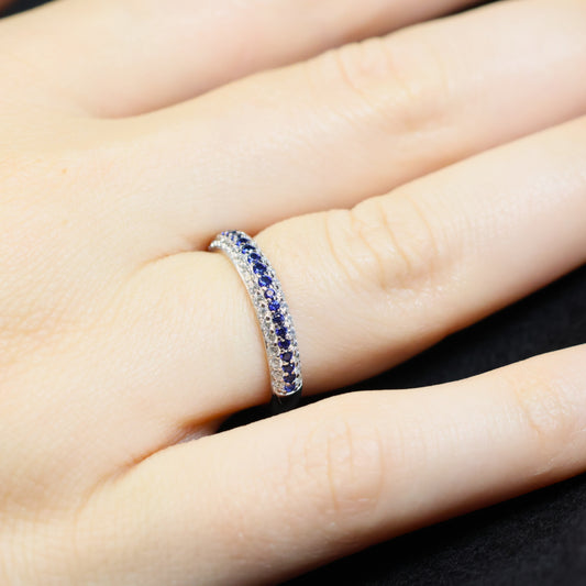 Naiomy Silver zilveren ring met Blauwe steen N3U63